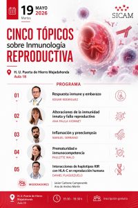 Cartel y programa de Cinco tópicos sobre Inmunología Reproductiva 2026